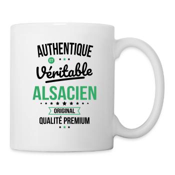 Authentique et véritable Alsacien - Original - Mug blanc - blanc - Droite