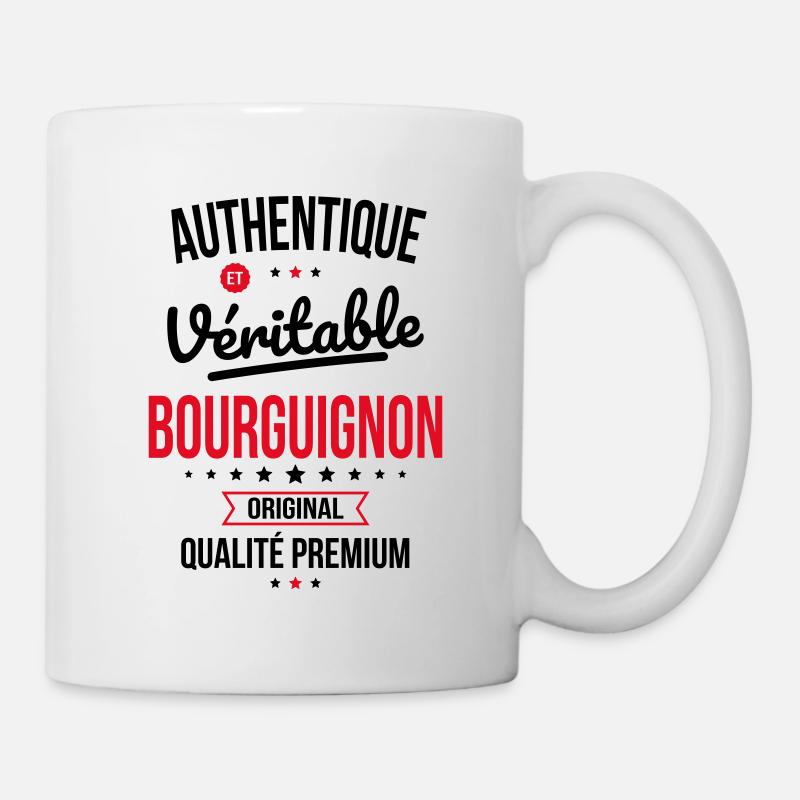 Authentique et véritable Bourguignon - Original - Mug blanc - blanc