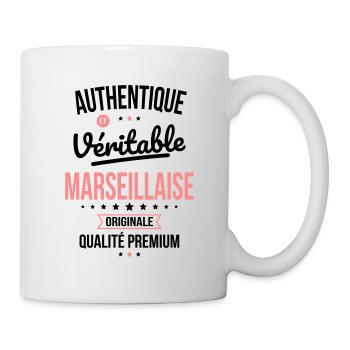 Authentique et véritable Marseillaise - Originale - Mug blanc - blanc - Droite