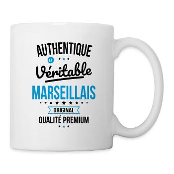 Authentique et véritable Marseillais - Original - Mug blanc - blanc - Droite