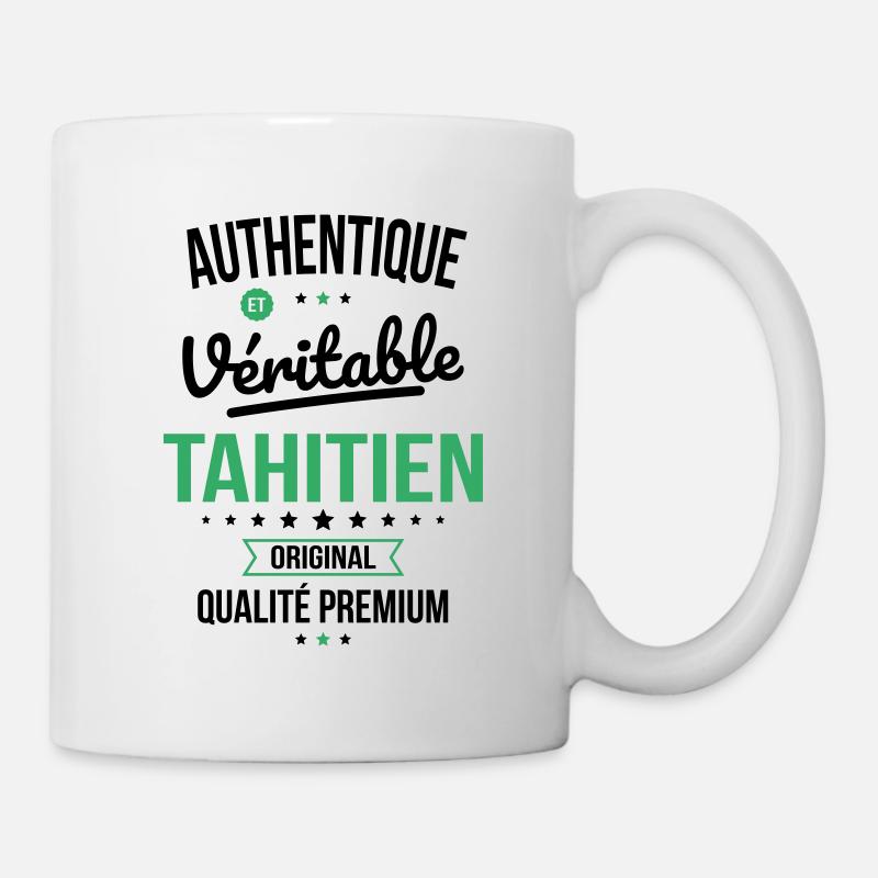 Authentique et véritable Tahitien - Original - Mug blanc - blanc
