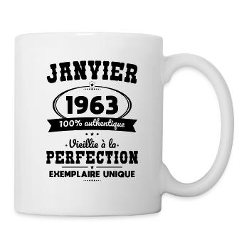 Anniversaire 60 ans - Janvier 1963 Perfection - Mug blanc - blanc - Droite