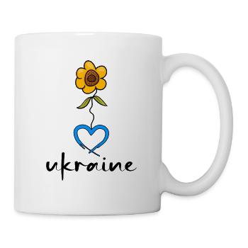 UKRAINE "ukrainische sonnenblume" slava ukraini - Tasse - Weiß - Rechts