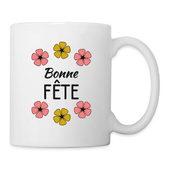 MAMIE. FÊTE DES MÈRES. BONNE FÊTE MAMIE. JE T'AIME - Mug blanc - blanc - Droite
