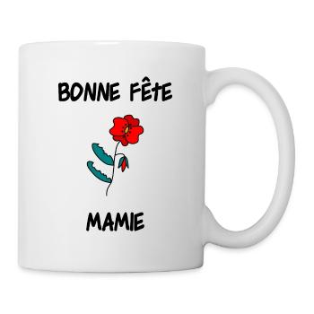 MAMIE. FÊTE DES MÈRES. BONNE FÊTE MAMIE. JE T'AIME - Mug blanc - blanc - Droite