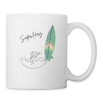 Surfer Herz - Tasse - Weiß - Rechts