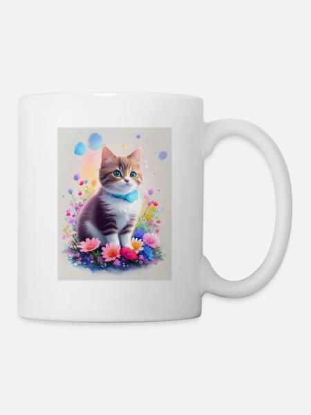 Süßes Kätzchen - Tasse - Weiß