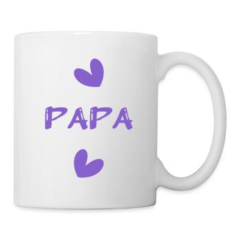 PAPA. VATERTAG. FROHER VATERTAG. ALLES GUTE ZUM GEBURTSTAG - Tasse - Weiß - Rechts