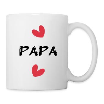 DAD. FATHER's DAY. HAPPY BIRTHDAY DAD. FEAST. HEART - Mug - white - Right