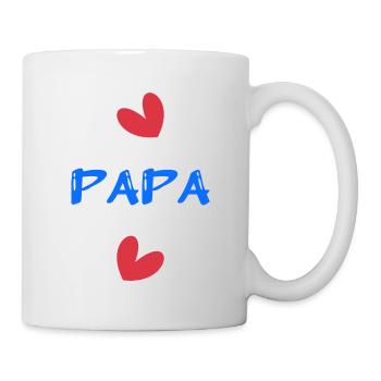 FÊTE DES PÈRES. BONNE FÊTE PAPA. PAPA. BONNE FÊTE - Mug blanc - blanc - Droite