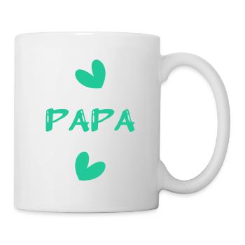 FÊTE DES PÈRES. BONNE FÊTE PAPA. PAPA. BONNE FÊTE - Mug blanc - blanc - Droite