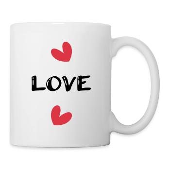 HEILIGER VALENTINSTAG. Junggesellinnenabschied. ICH LIEBE DICH. ICH LIEBE DICH. LIEBE - Tasse - Weiß - Rechts