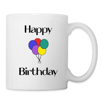 JOYEUX ANNIVERSAIRE. HAPPY BIRTHDAY. ANNIVERSAIRE. - Mug blanc - blanc - Droite