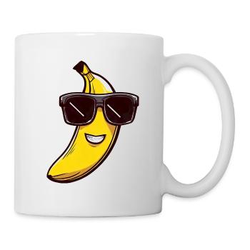 Banane cool avec des lunettes de soleil - Drôle de design - Mug blanc - blanc - Droite