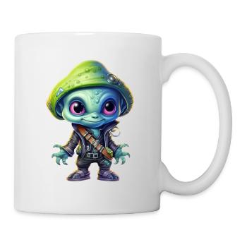 Alien Außerirdischer Pirat - Tasse - Weiß - Rechts