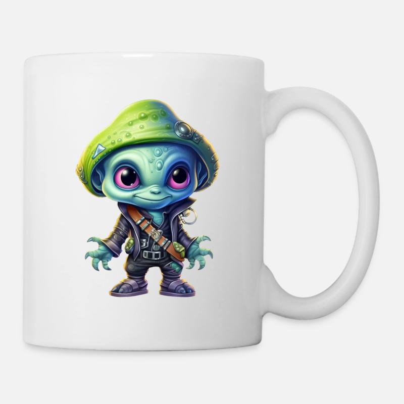 Alien Außerirdischer Pirat - Tasse - Weiß