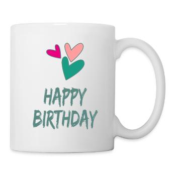 BIRTHDAY. HAPPY BIRTHDAY. HAPPY BIRTHDAY. - Mug - white - Right