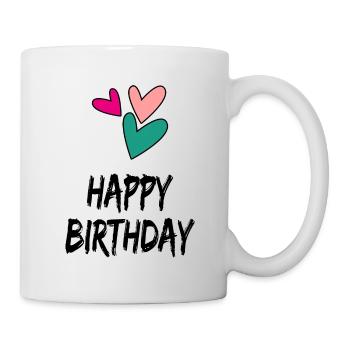 HAPPY BIRTHDAY. HAPPY BIRTHDAY. BIRTHDAY. - Mug - white - Right