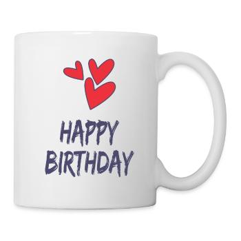 HAPPY BIRTHDAY. HAPPY BIRTHDAY. BIRTHDAY. - Mug - white - Right
