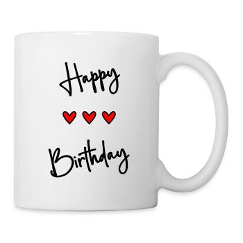 ALLES GUTE ZUM GEBURTSTAG. ALLES GUTE ZUM GEBURTSTAG. JAHRESTAG. - Tasse - Weiß - Rechts