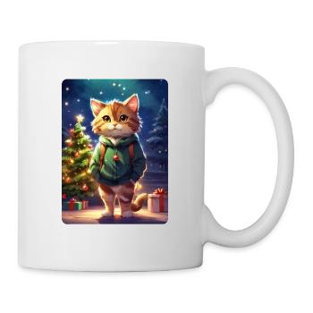 Modèle vierge de chat de Noël 1.10 - Mug blanc - blanc - Droite
