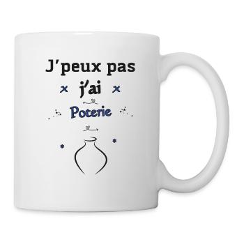 J'peux pas j'ai poterie - Mug blanc - blanc - Droite