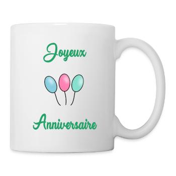 JOYEUX ANNIVERSAIRE - Mug blanc - blanc - Droite