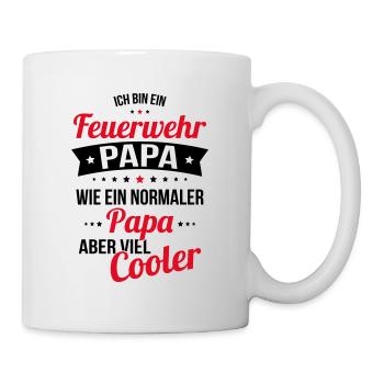 Firefighter dad much cooler like a normal dad - Mug - white - Right