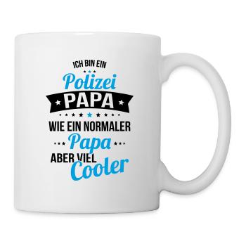 Police dad like a normal dad much cooler - Mug - white - Right