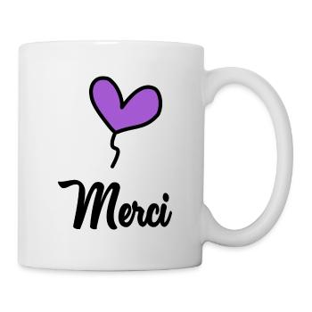 MERCI. MAÎTRESSE. MAÎTRE. MERCI MAÎTRESSE - Mug blanc - blanc - Droite
