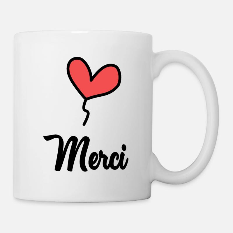 MERCI. MAÎTRESSE. MAÎTRE - Mug blanc - blanc