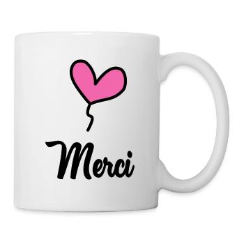 MERCI. MAÎTRESSE. MAÎTRE. MERCI MAÎTRESSE - Mug blanc - blanc - Droite