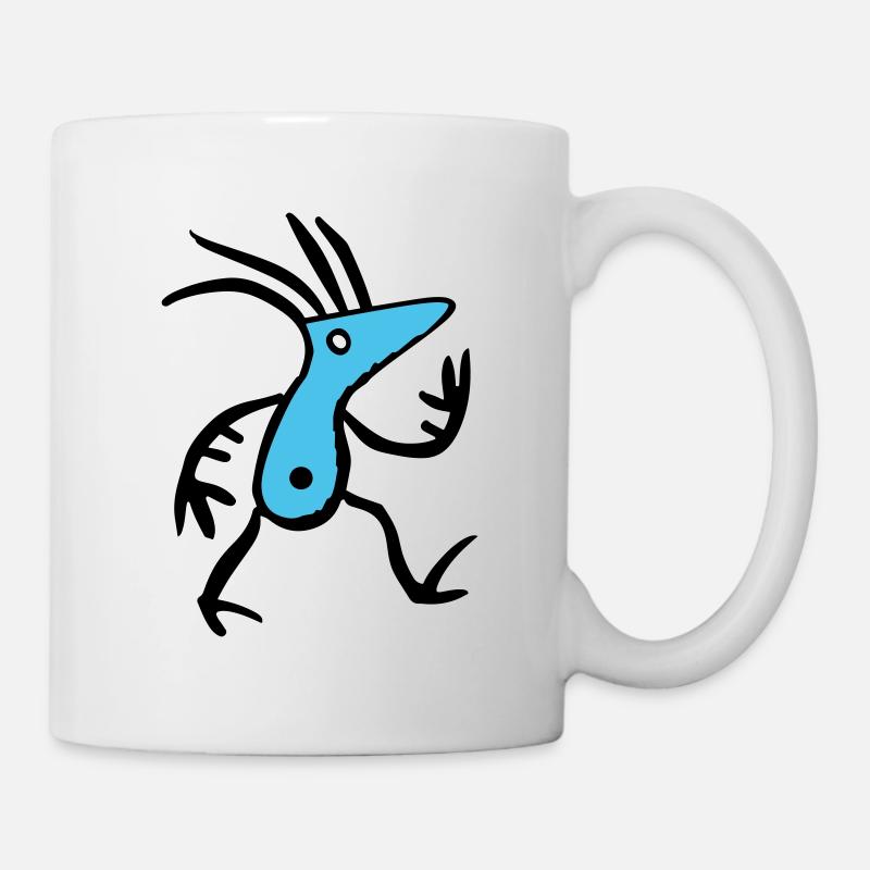 Abstract Blue Creature - Mug - white