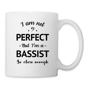 Humor perfekt Bassist Frau Mann - Tasse - Weiß - Rechts