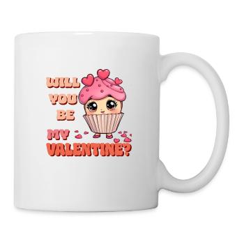 Valentinstag Herz Cupcake - Be My Valentine - Tasse - Weiß - Rechts