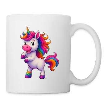 Colorful unicorn with rainbow mane - Mug - white - Right