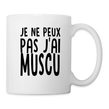 J'ai muscu - Mug blanc - blanc - Droite