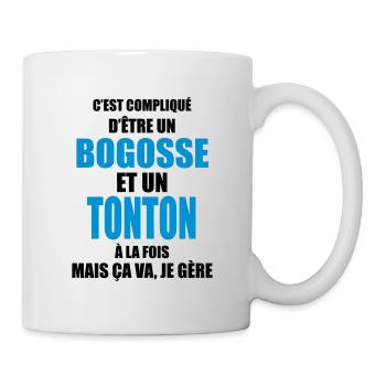 c'est compliqué d'être un bogosse et un tonton - Mug blanc - blanc - Droite