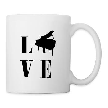 Klavier Love, geschenk piano klassische musik bach - Tasse - Weiß - Rechts