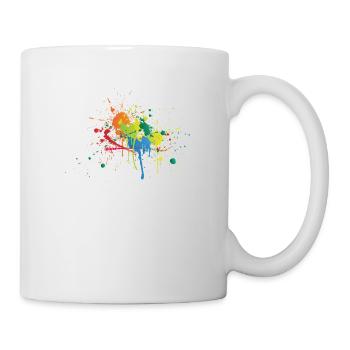 Gradient blob color splash color gift - Mug - white - Right