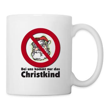 Österreich Santa Claus vs Christkind Spruch - Tasse - Weiß - Rechts