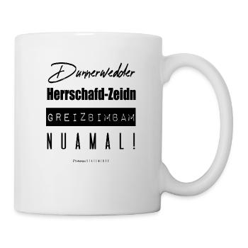 Fränkische Fluche schwarz - Franken Statements - Tasse - Weiß - Rechts