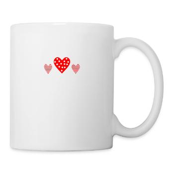 Herzen - Tasse - Weiß - Rechts