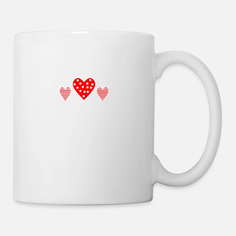 Herzen - Tasse - Weiß