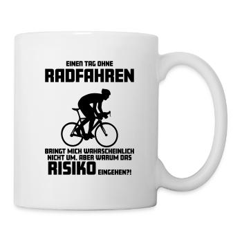 Rennrad Tshirt I Fahrradfahren Triathlon Training - Tasse - Weiß - Rechts