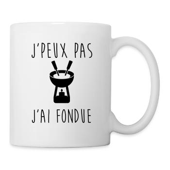 J'peux pas j'ai fondue - Mug blanc - blanc - Droite