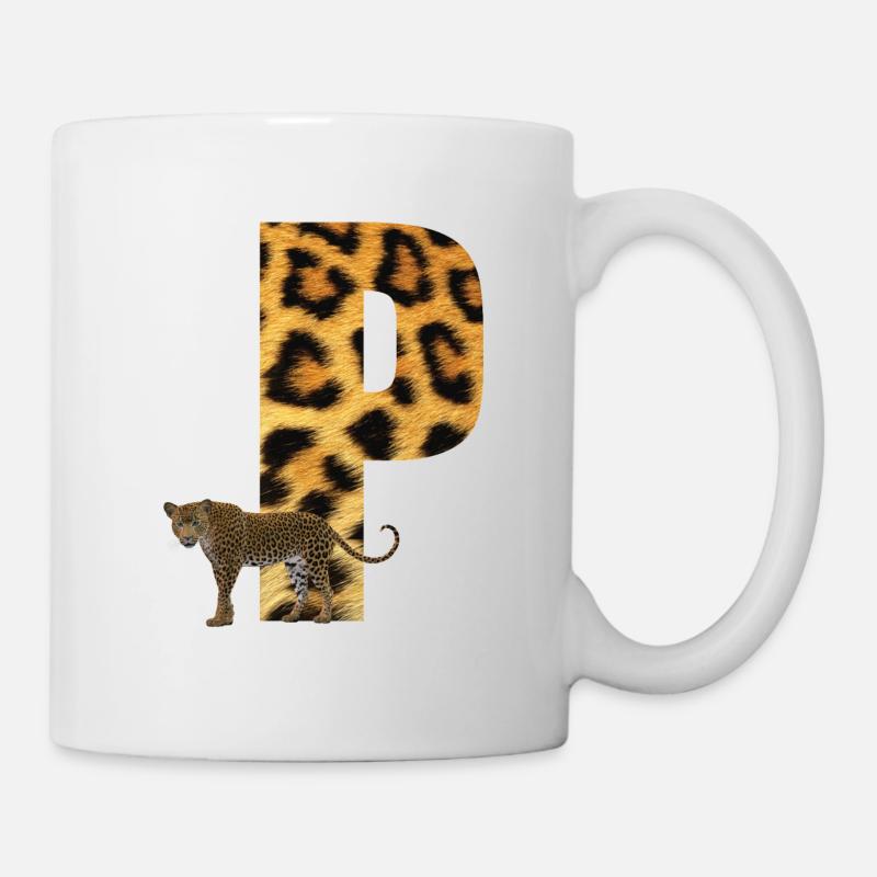 leopard p - Tasse - Weiß