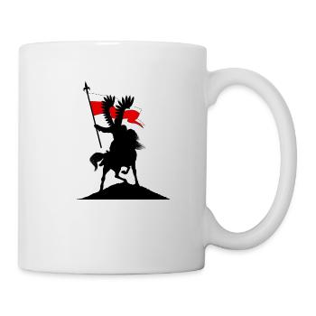 HUSARZ HUSAR HUZAR NA KONIU POLSKA FLAGA - Tasse - Weiß - Rechts