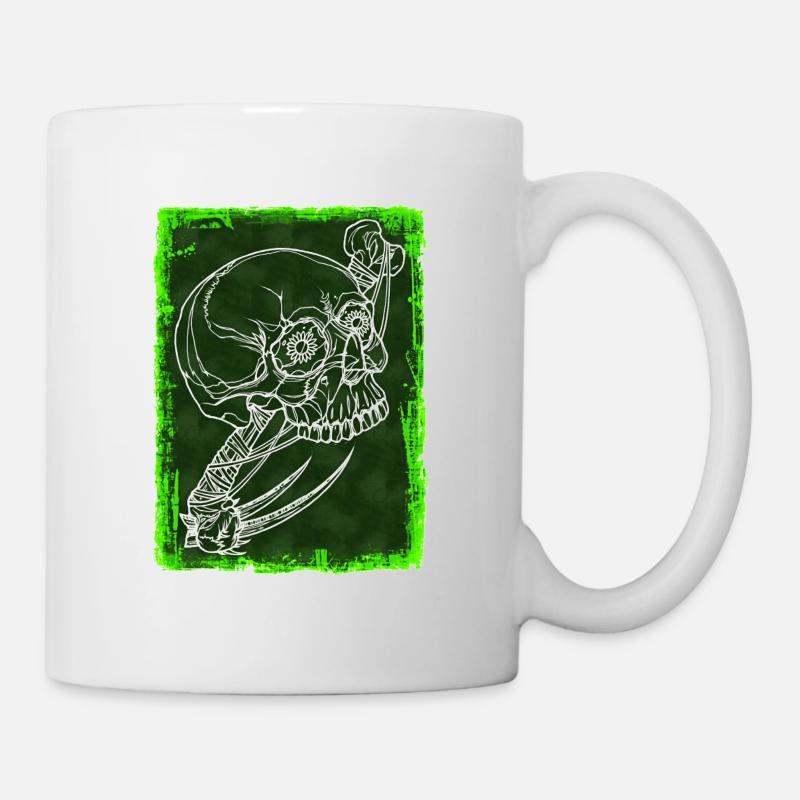Schädel - Tasse - Weiß