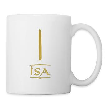Isa - Rune / Älteres Futhark / Serie aus 24 Runen - Tasse - Weiß - Rechts